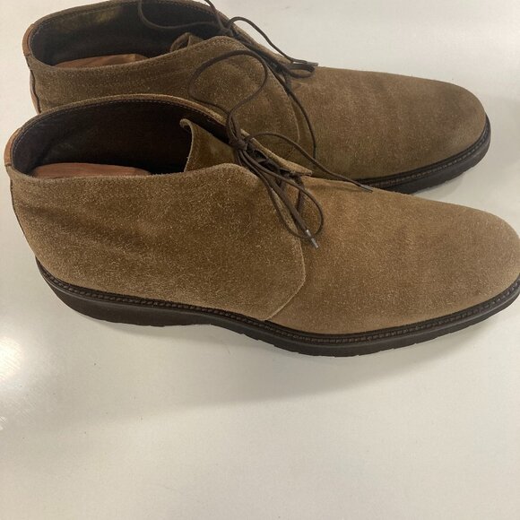 $800 SALVATORE FERRAGAMO Made in Italy Brown Suede Chukka Ankle Boot US 10.5